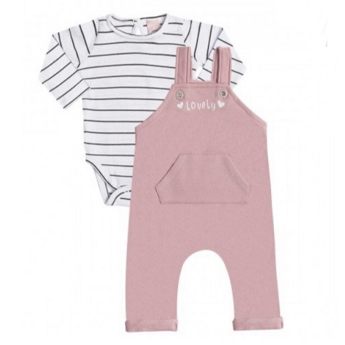 CONJUNTO BODY COTTON JARDINEIRA MOLETOM