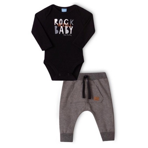 CONJUNTO BODY ROCK BABY PRETO SARUEL MOLETOM