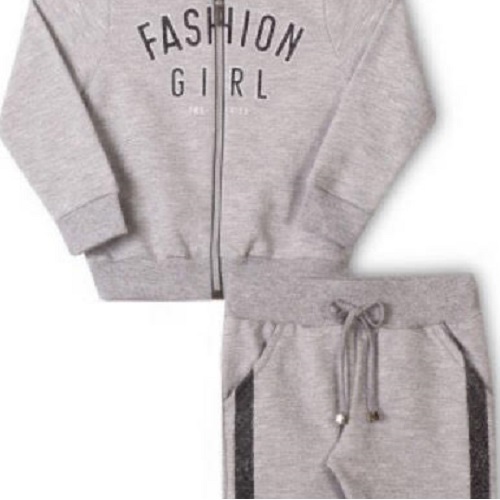 CONJUNTO JAQUETA FASHION CINZA GIRL E CALA JOGGER