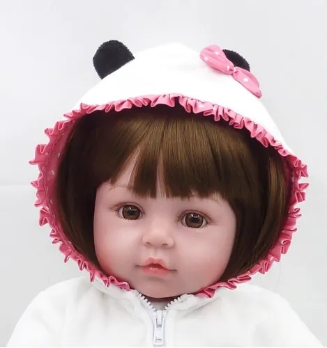 Boneca reborn pandinha bebe reborn menina pijama fofa