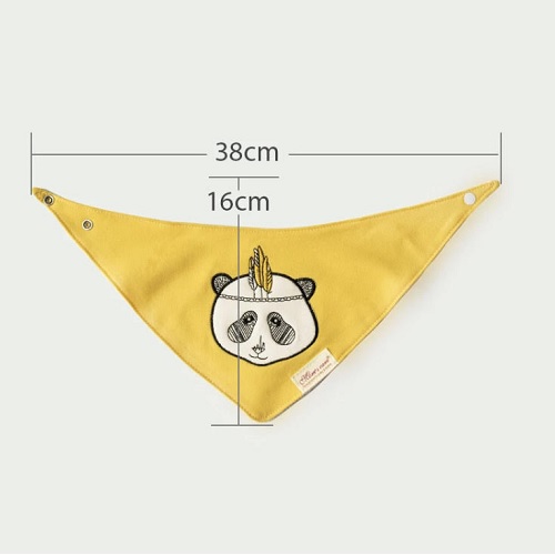 KIT 3 BABADORES BANDANA PANDA AMARELO