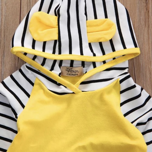 CONJUNTO MOLETOM COM TOUCA MENINO AMARELO