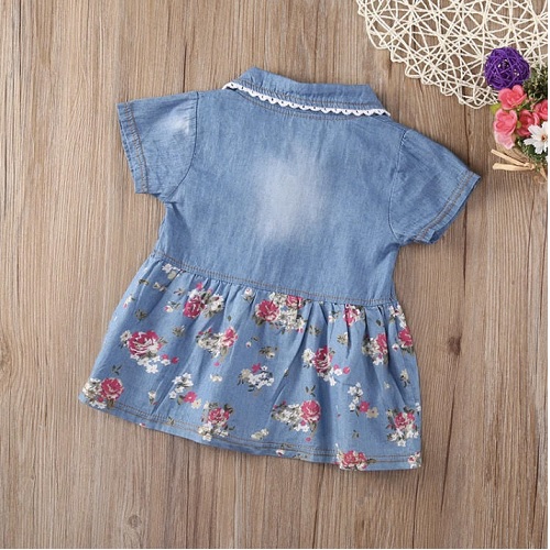 VESTIDO JEANS DET. FLORAL